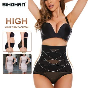 보정속옷 여성용 하이 웨이스트 배 컨트롤 팬티, 엉덩이 리프팅 슬리머 복부 반바지, 바디 셰이퍼 슬리밍 거들 속옷