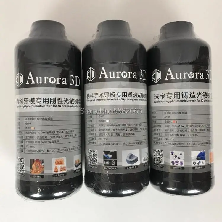 다중 스타일 DLP/LCD/SLA405nm UV 감광성 수지 치과 산업 교육용 고성능 3D 인쇄 액체 1000ML