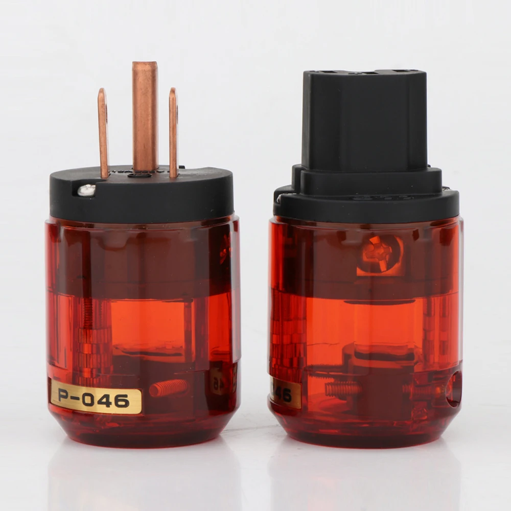Paar US-Netzstecker männlich weiblich IEC 320 C15 rhodinierter/vergoldeter Kupferanschluss – Detail 13