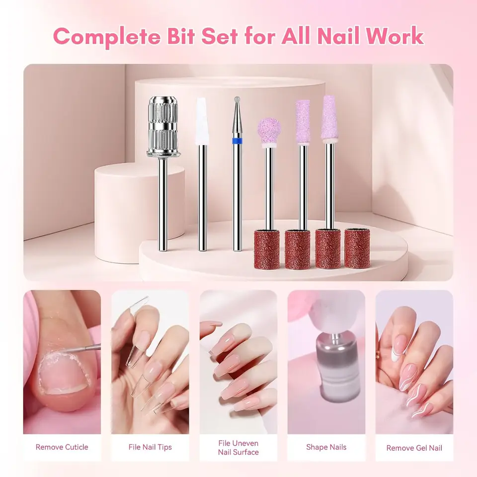 プロの電動ネイルドリル,コードレスファイル,充電式,ゲル