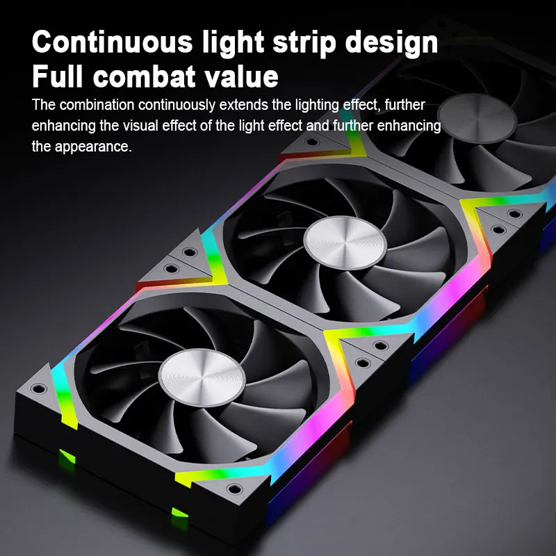 Computer Chassis Fan UPSIREN ZF-120 12cm ARGB 4 Pin PWM Quiet Cooling Fan 12V Large Air Volume 45CFM/600-1500RPM
