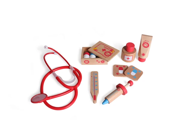 Kit infermiere medico in legno Iwood (valigetta medica, valigetta per  accessori per medicinali per bambini) - AliExpress