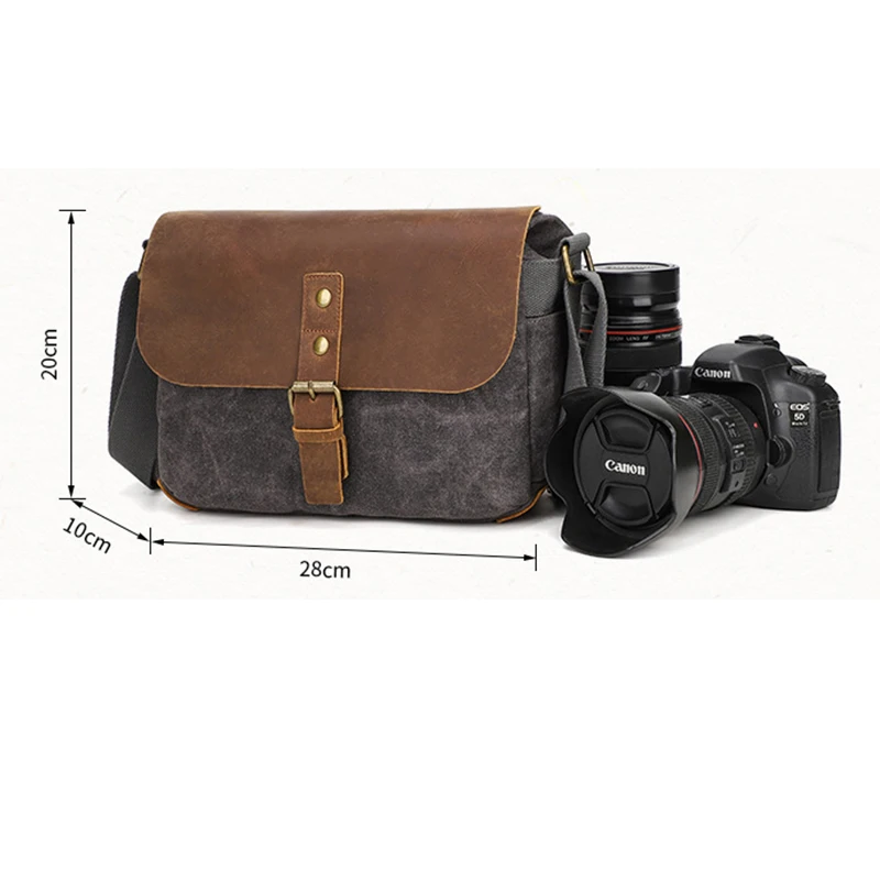 Outdoor Photography Bag DSLR Camera Retro Waterproof Canvas With