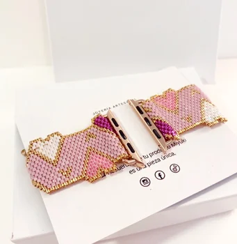 Cinturino per orologio intelligente per donna cinturino per gioielli con nappe orologio 38mm 40mm 42mm 44mm cinturini per Apple Watch braccialetto con perline di semi Miyuki
