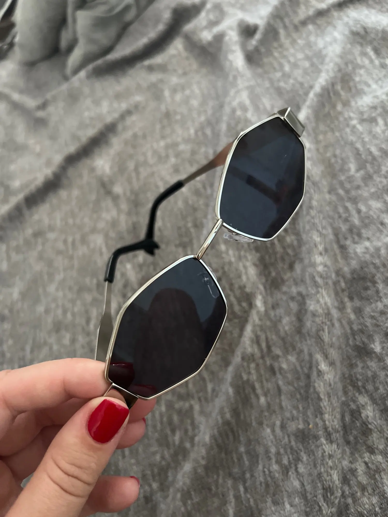 Fashion Hexagon Sunglasses - Unique Polygon Small Frame Eyewear photo review