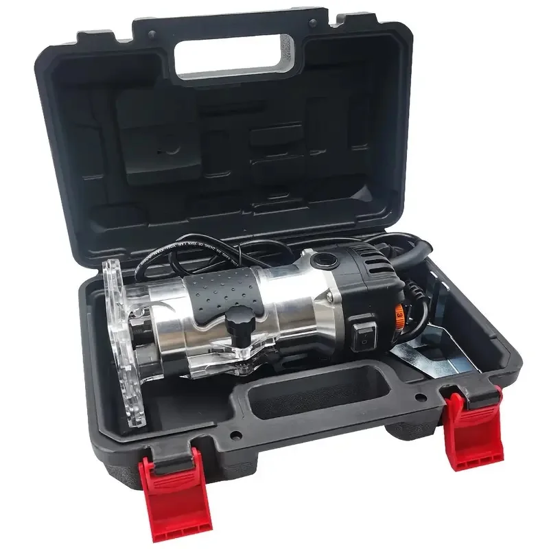 OWJHE 800W Elektrische Holzfräse Elektrischer Trimmer Holzbearbeitungs-Fräs- und Graviermaschine Schlitz- und Trimmgerät Schnitzfräswerkzeug – Detail 12