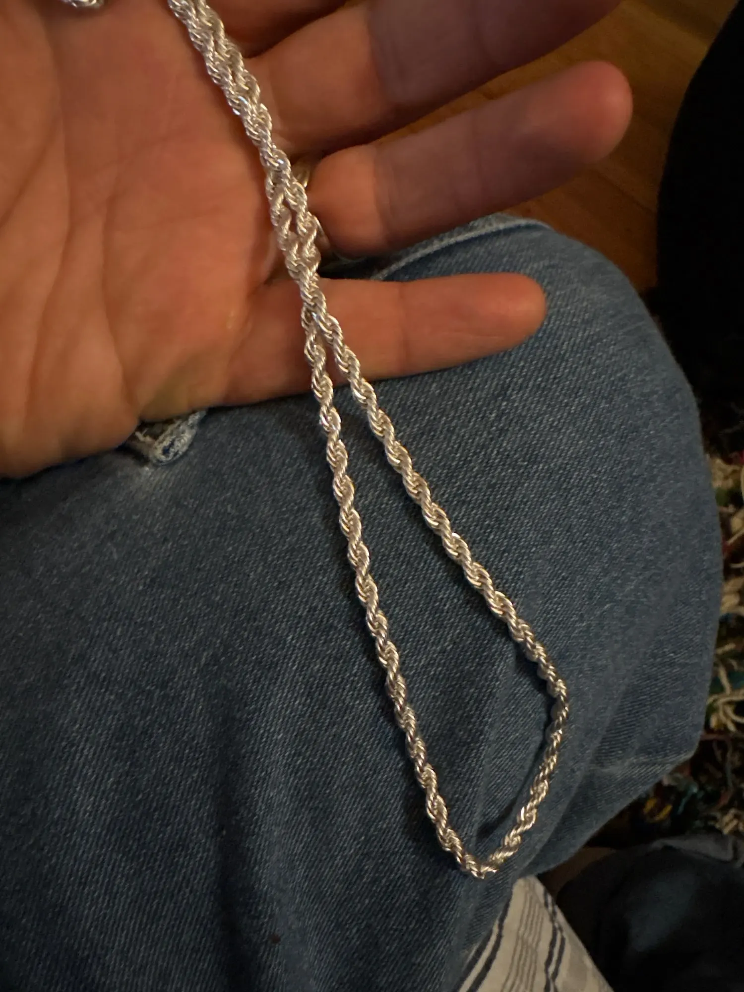 1 pieza de Plata de Ley 925 ancho 2mm/3mm/4mm cuerda cadena collar/pulsera para hombres mujeres hombre collar de cadena de moda photo review