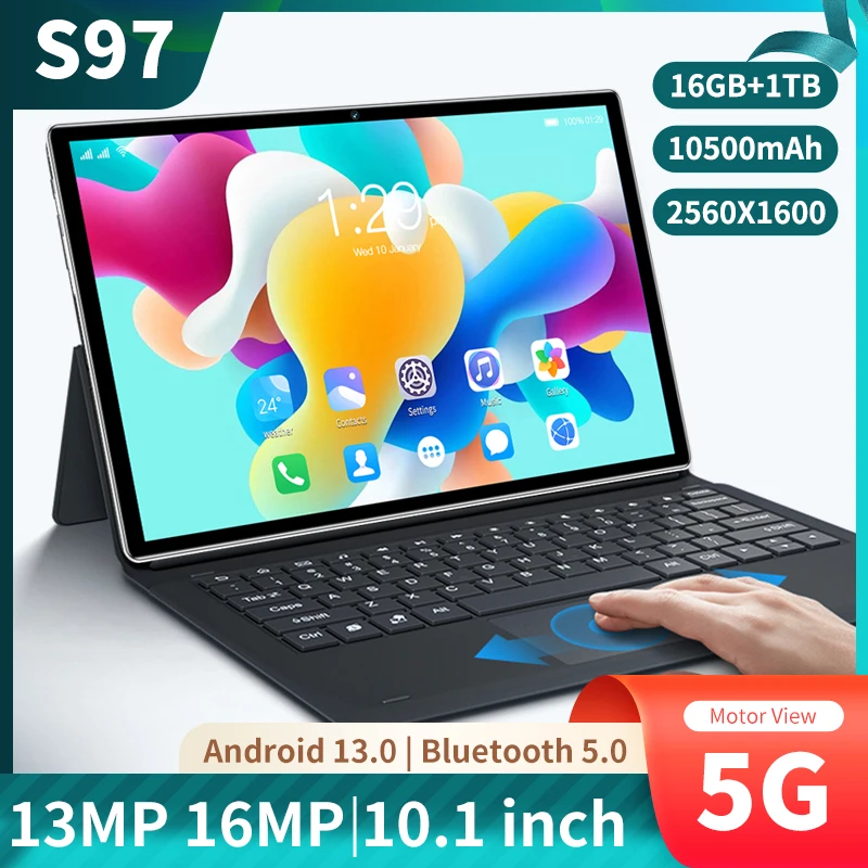 

10.11.12-Inch Tablet 2024 New Android 13.0 16GB RAM 1TB ROM WIFI GPS Dual SIM Dual Standby Google Play Talk With Keyboard 4G/5G