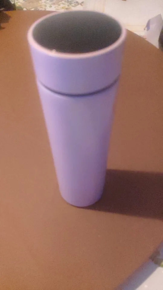 Garrafa Térmica Em Aço Inox Com Termômetro Digital 500ml Led photo review