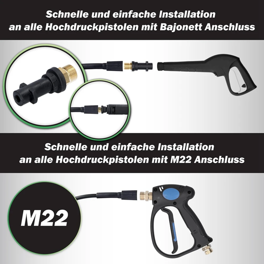 High Pressure Pipe Cleaning Hose Drain Cleaner Pipe for Karcher K2-K7/HD/HDS Universal Pipe Sewer Cleaning Set Rotating Nozzles 6
