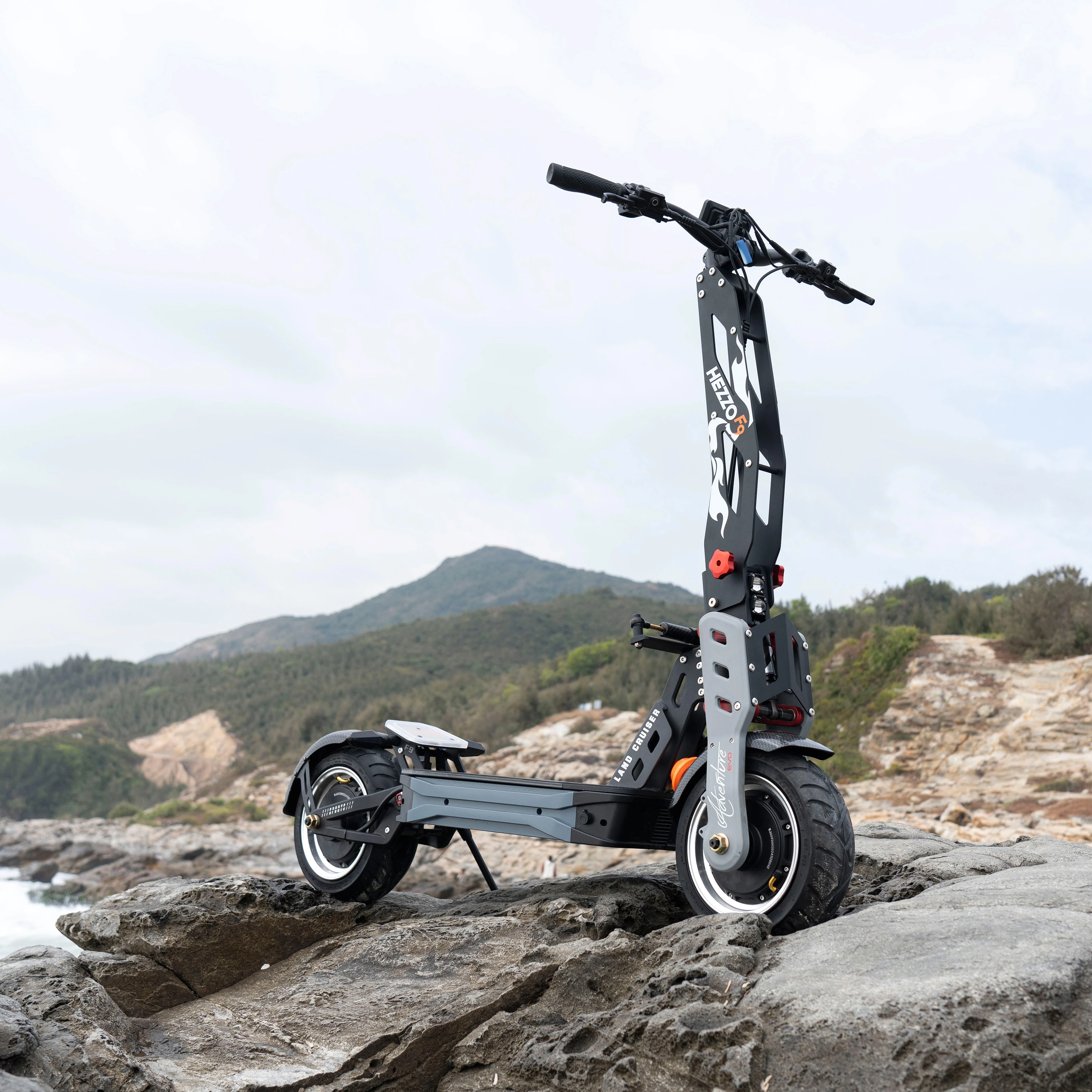 HEZZO-Electric Scooter with Dual Motors, 60V, 8000W, 40Ah, Lithium NFC, 12 "Off-Road Fat Tires, Racing Escooter, EUUS Warehouse,