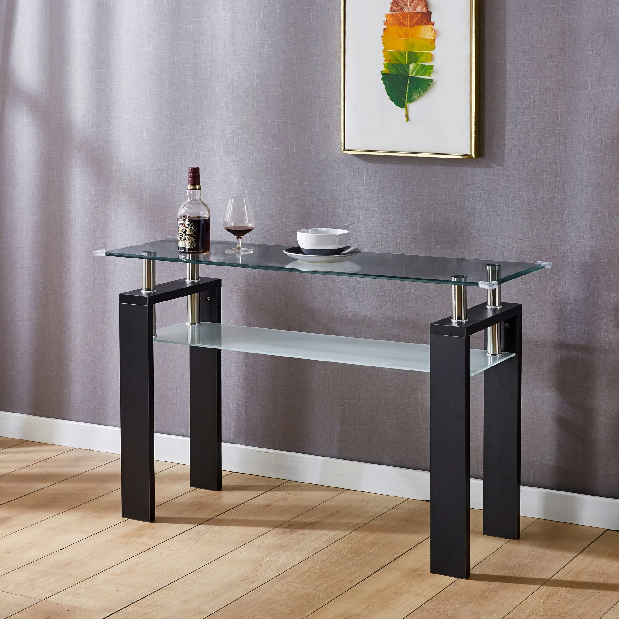 Glass Console Table With Black Legs sites.unimi.it