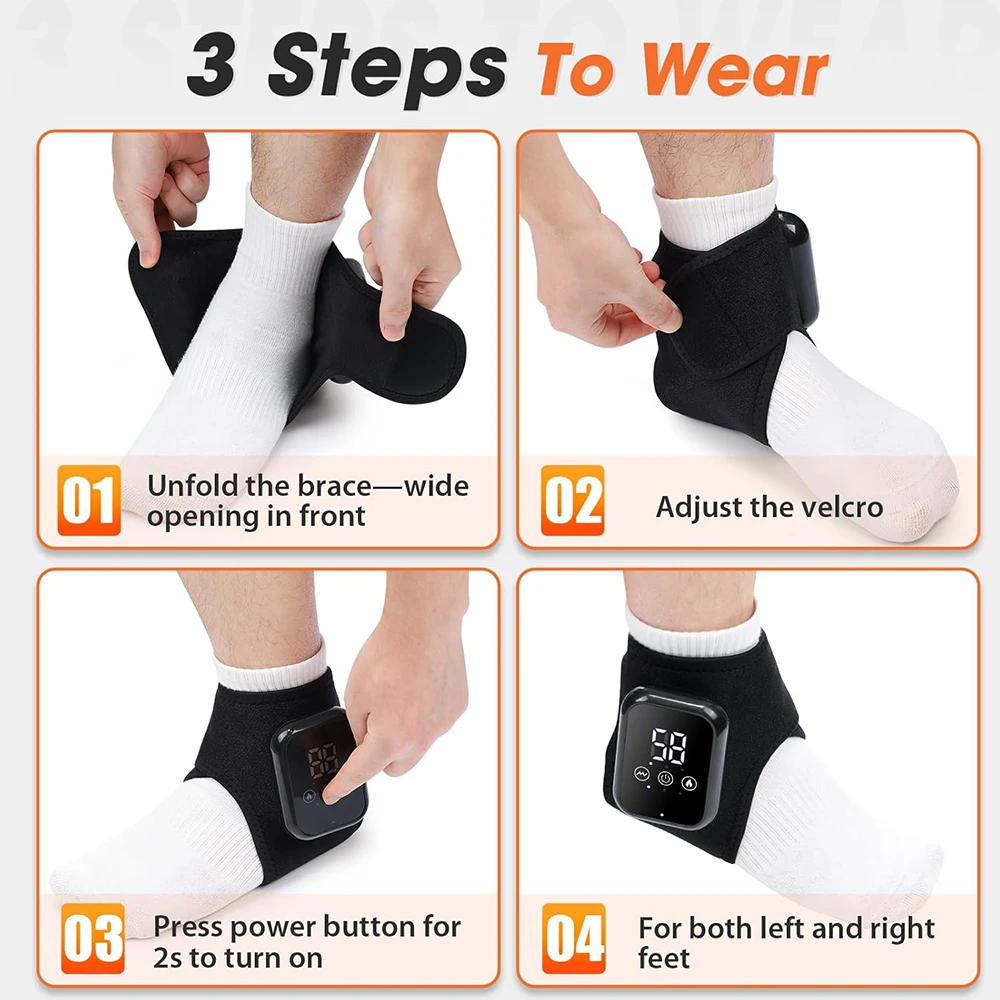 Heated Ankle Brace Massager Set 3