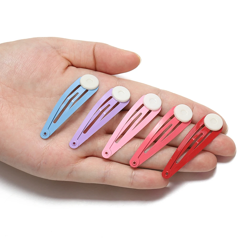 20Pcs Colorful Hairclip Base 45mm Hairpins for Diy Jewelry Making Girls Hair Clip Setting Diy Kids Bow Flower Headwear Findings images - 6