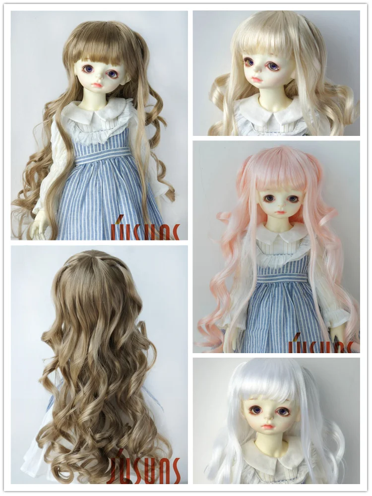 

JD438 1/3 Pretty Long Curly BJD Synthetic Mohair Wig Cheap SD Accessories Hair Size 8-9 inch Doll Head Circumference 20.5-23cm