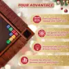 Shut The Box Dice Game,2-4 Player Family Wooden Board Table Math Games for Adults and Kids,Classroom,Home,Party 5