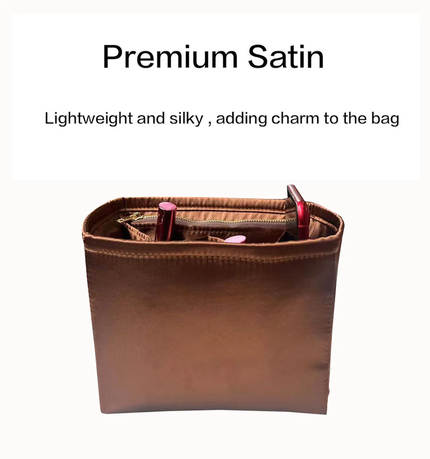 For Picotin 18 22 26 Insert Bags Organizer Makeup Handbag Organize Inner Purse Portable base shaper Premium Silky(Handmade） 3
