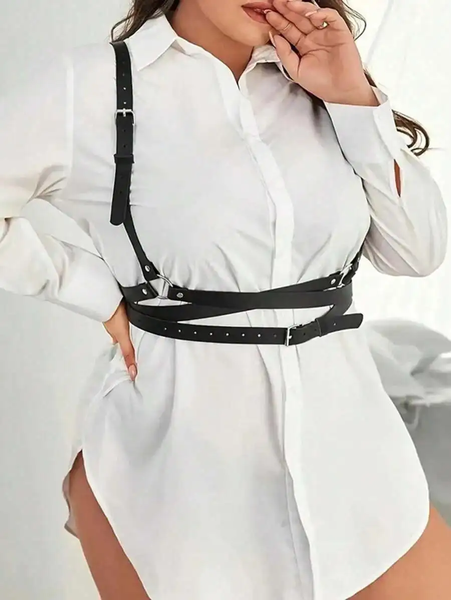 Harness Back Leather Belts Body Chains Layered Silver Black Tassel Chest Chain Belly Chain BeltGothic Rave Party For Women belts 24 A8665f0eb548646c1bc939c17a743f291T