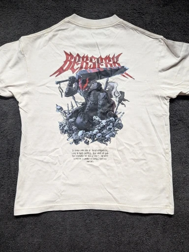 Official Anime Berserk T-Shirt – Guts & The Black Swordsman | Premium Cotton Tee for Fans of Dark Fantasy