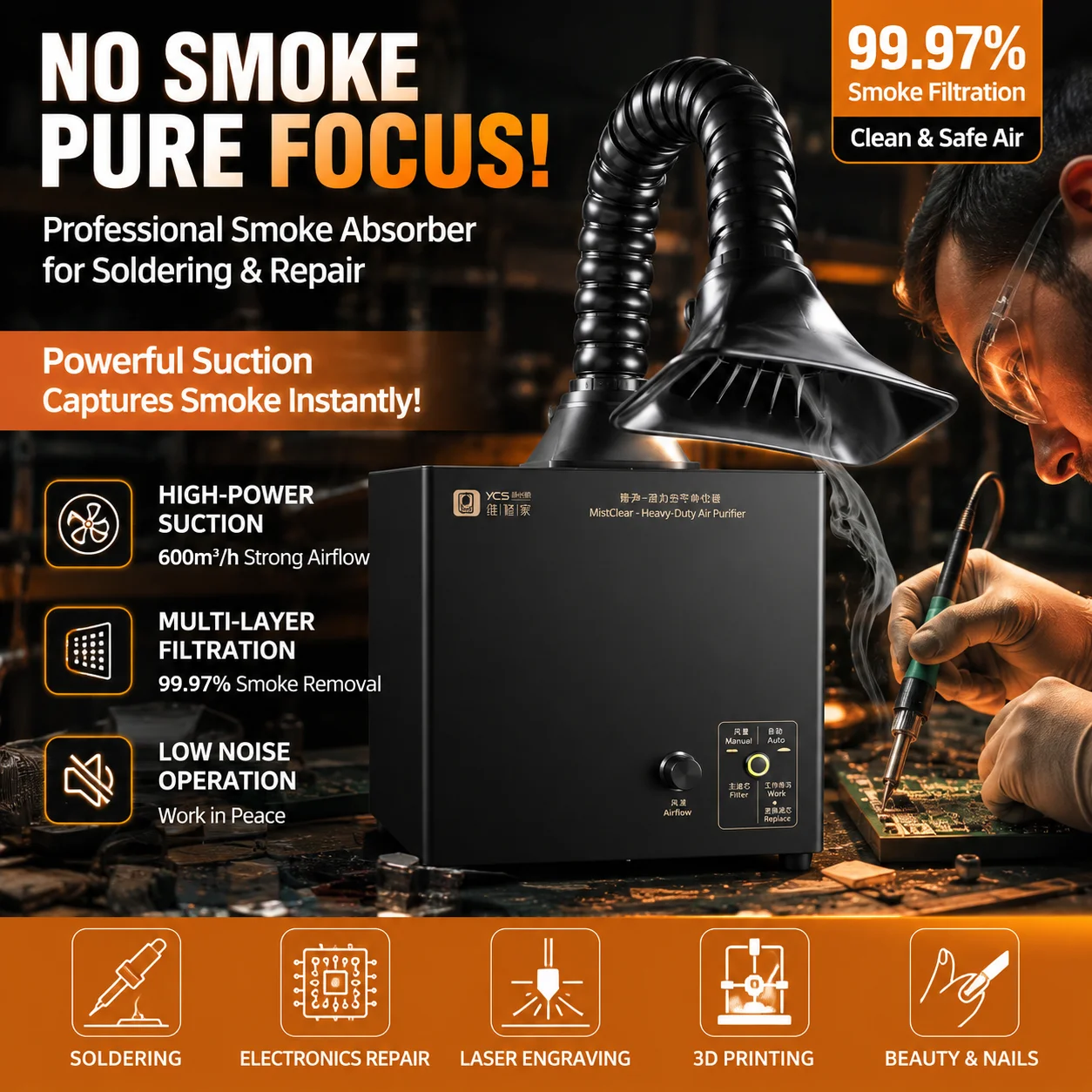 YCS MistClear Fume Extractor 1