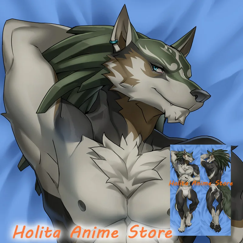 

Двусторонняя наволочка для подушки Dakimakura из аниме link (форма волка)