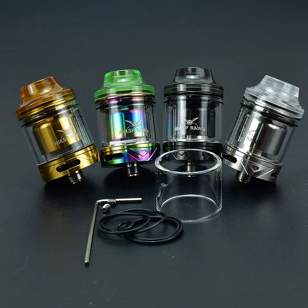 

Wasp Nano RTA MTL Coil Fused Clapton 23mm Atomizer TopFilling 2ml Tank rta Atomizer vs YFTK Flash e Vapor V4.5S+ RTA