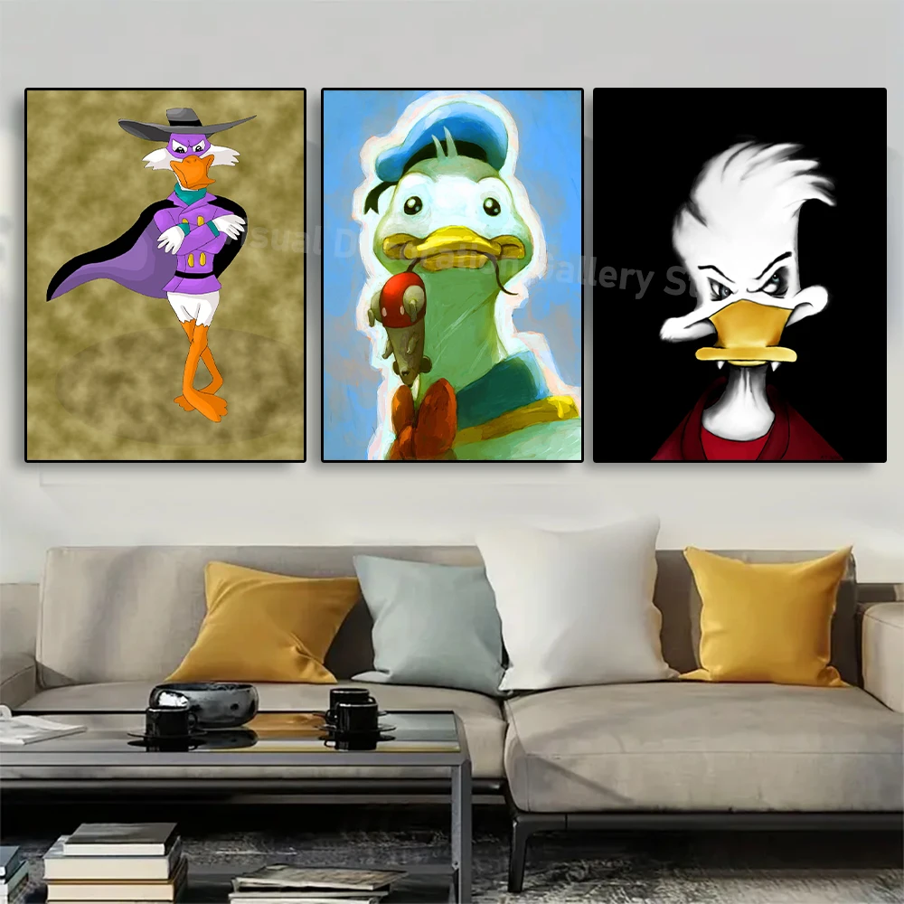 

Disney Cartoon Donald Duck Image Prints Poster Canvas Painting Cute Wall Art Living Room Bedroom Decor Painting Children's Gifts