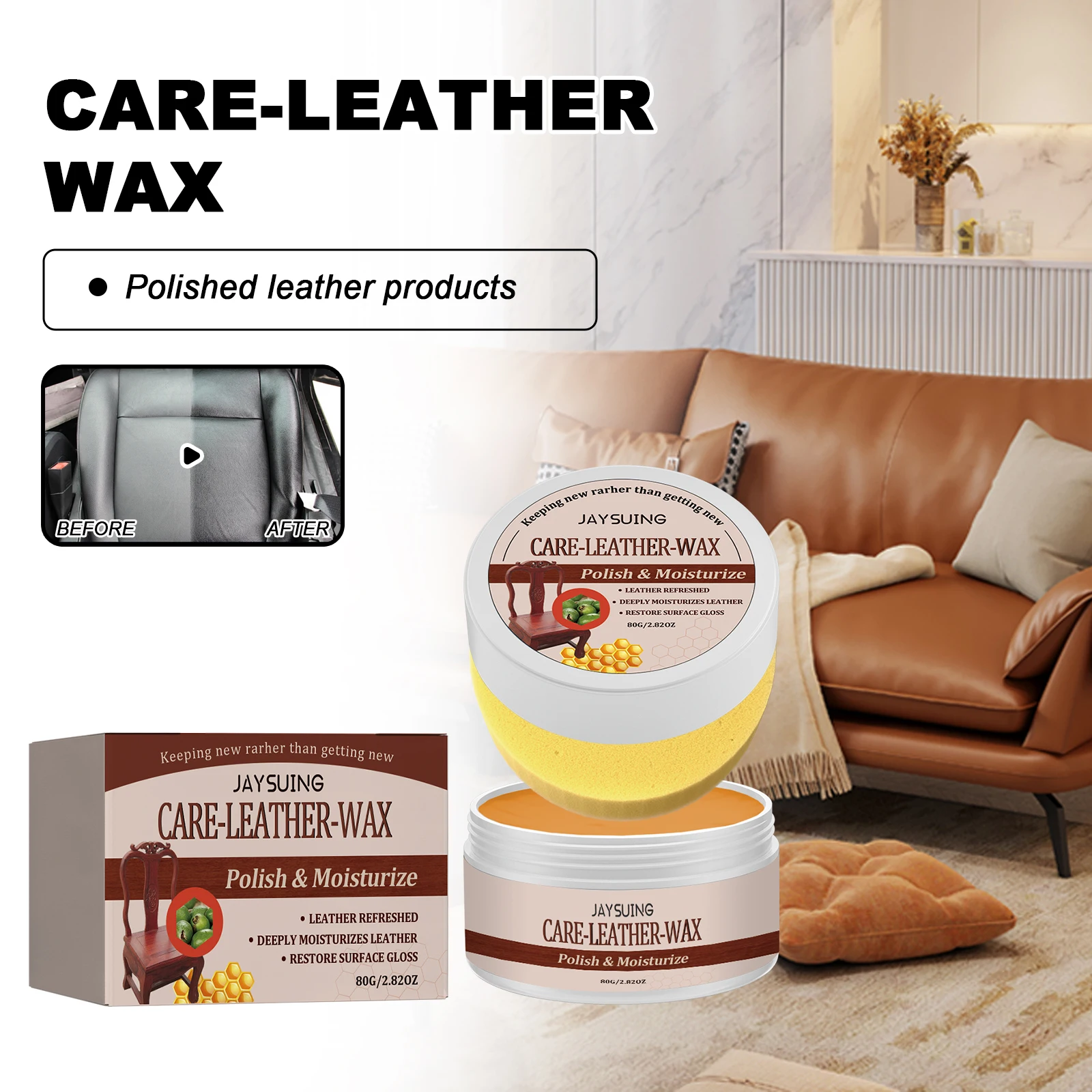 Leather Shoe Care Cream Polish Wax for Leather Protection