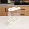 Clear Airtight Rice Dispenser - Large Capacity with Measuring Scale & Moisture-Proof Lid (For Grains/Coffee/Beans) 3
