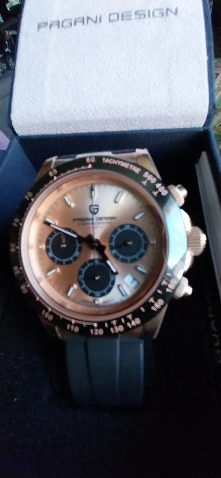 40mm New V2 PAGANI DESIGN Men's Quartz Watches Sapphire Retro Chronograph photo review