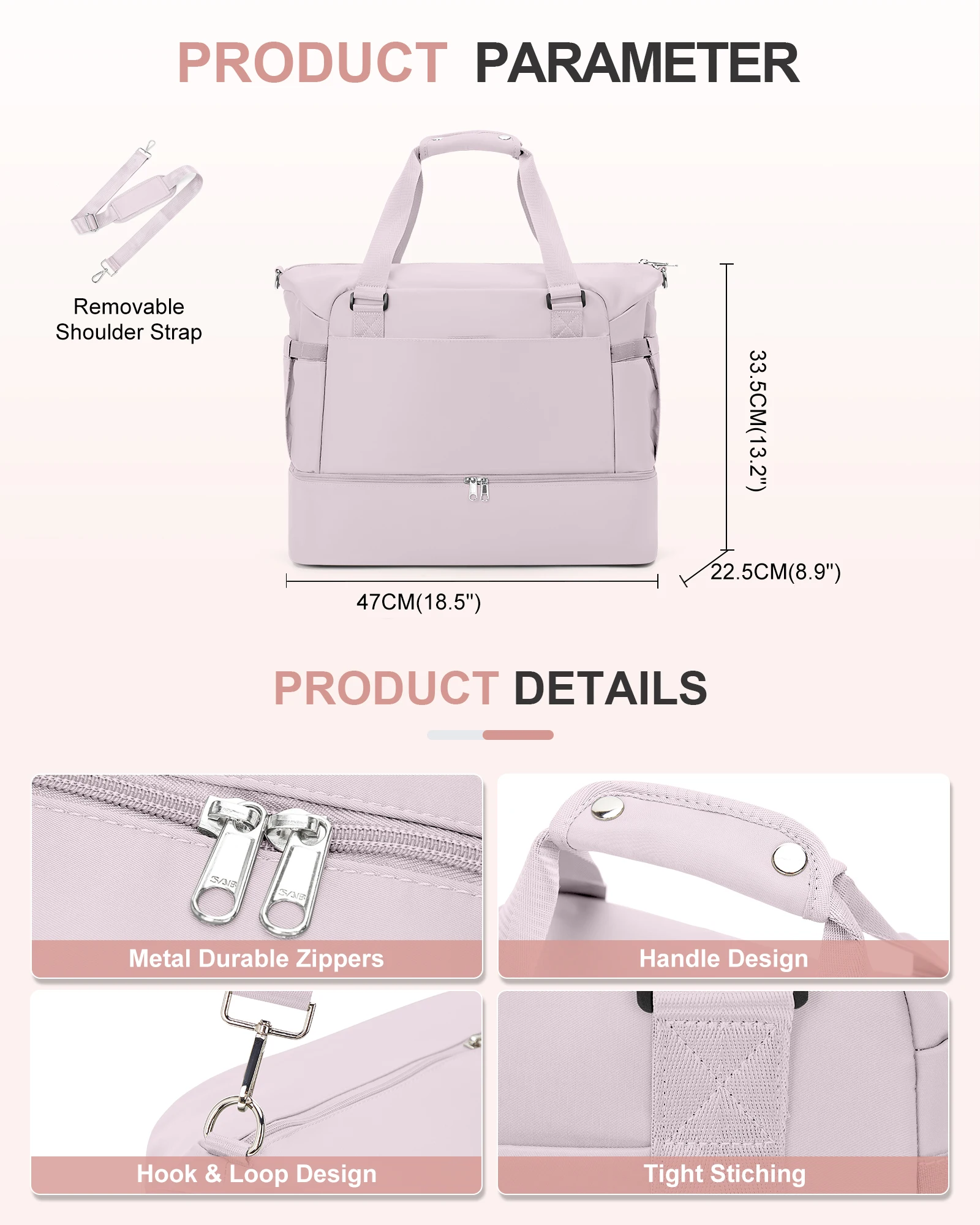 حقيبة قماشية نسائية، مثالية لقضاء عطلة نهاية الأسب...