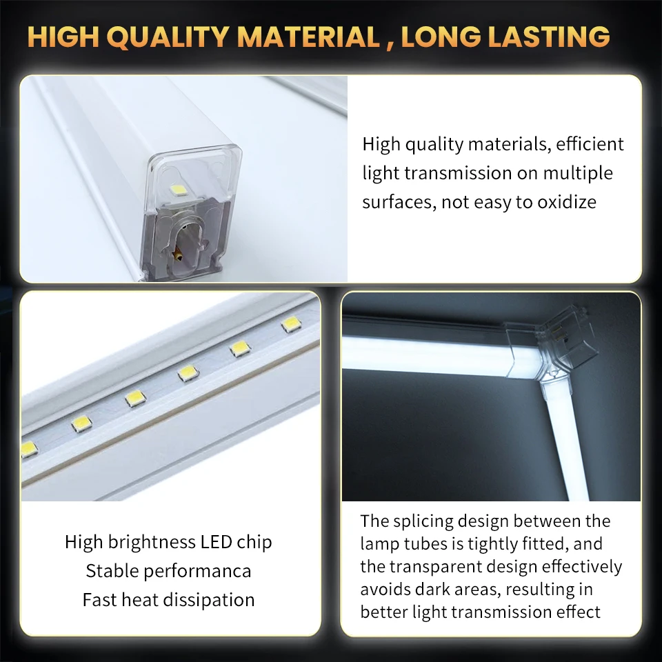 Hexagon LED Car Garage Light with Border 6500k Ceiling Light for Car Detailing Garage Workshop Gym Supermarket Barber Store Free