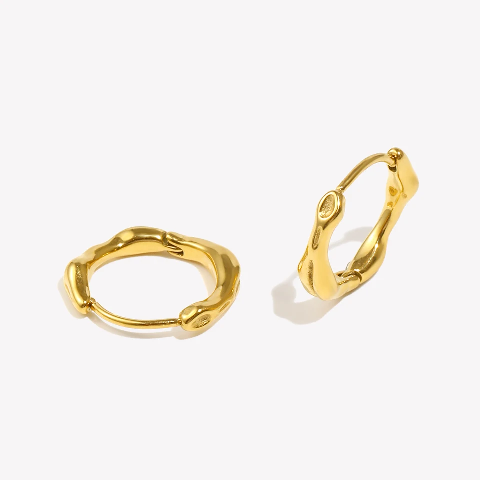 TaYolnFaSo Orecchini a cerchio grossolana per donne, regalo colorato di gioielli in acciaio inossidabile oro in oro 18k per moglie