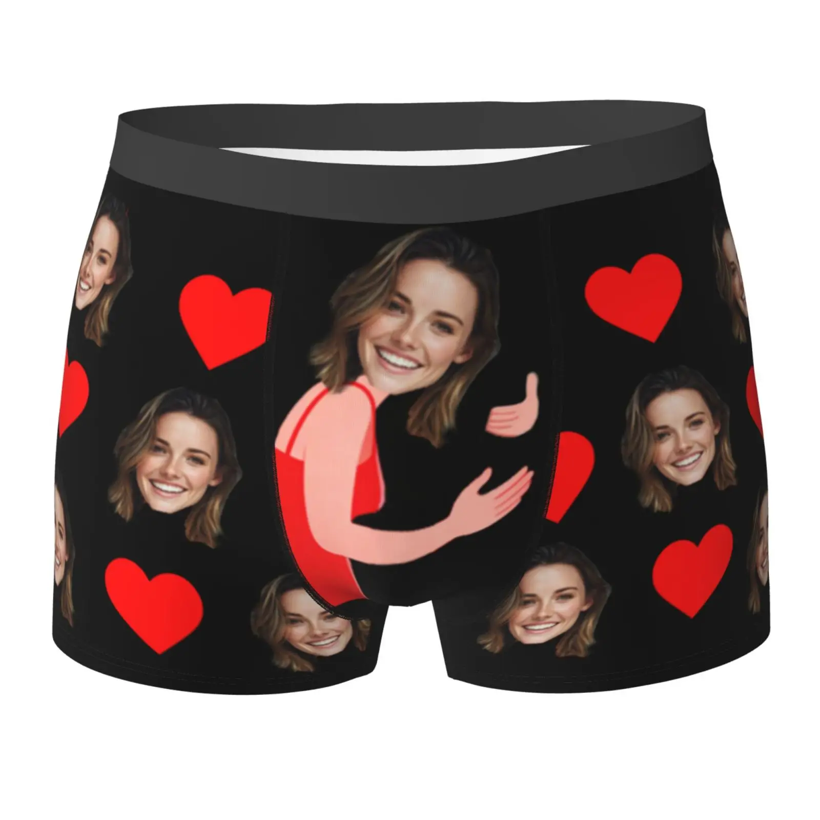 תחתונים מותאמים אישית עם תמונת פנים, תחתוני בוקסר מותאמים אישית לגברים, מתנת יום האהבה לבעל, מתנת יומולדת לאבא