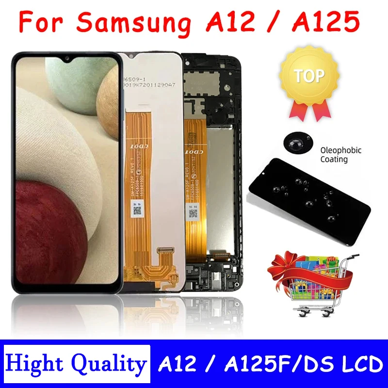 For Samsung Galaxy A12 A125 A125f Lcd Display Touch Screen