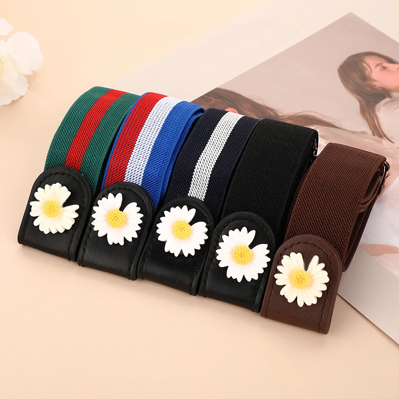  Belts for women Buckle-Free Waist Jeans Pants No Buckle Stretch Elastic Waist Women Belt Invisible Belt DropShipping