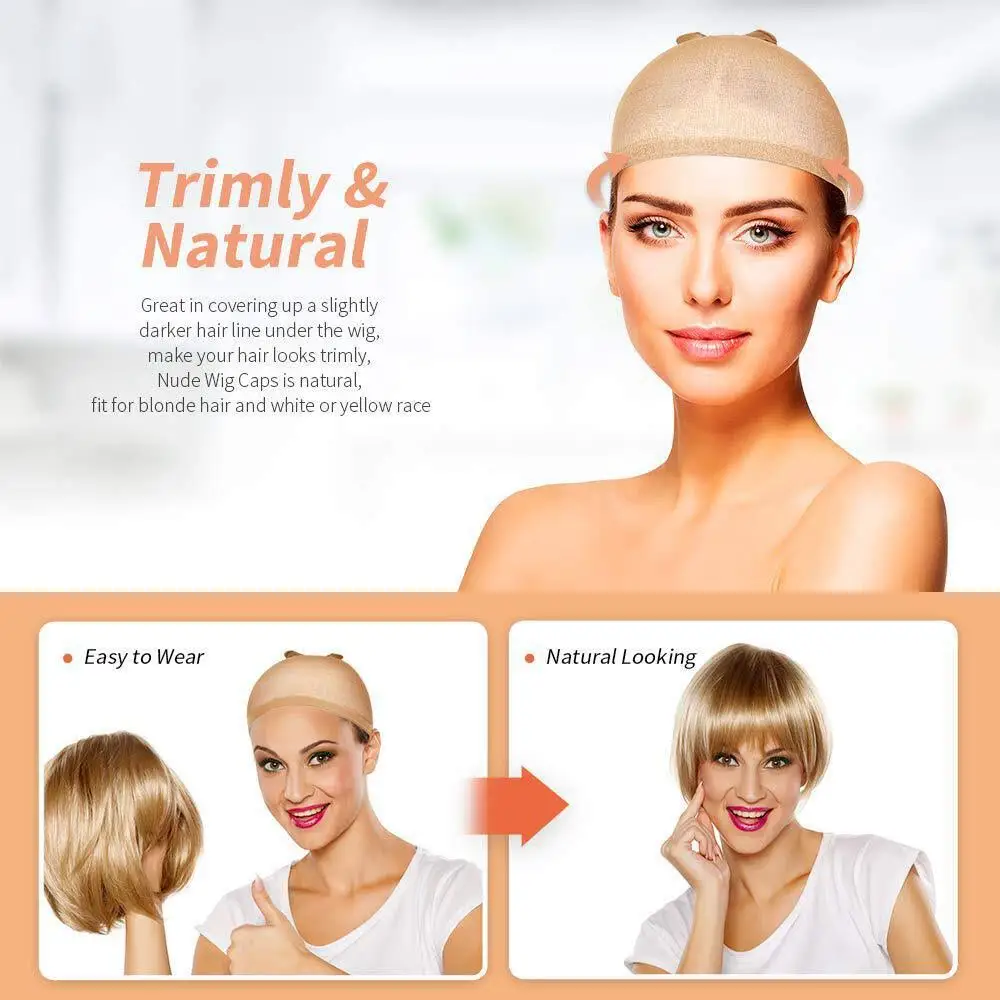 HD Wig Caps High Quality Hair Net Invisible Thin Stocking Cap for Women Nylon Stretch Wig Caps Stretchable Hairnets Free Size
