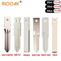 NE72 HU136TE VAC102ดั้งเดิม10เม็ด/ล็อต NE73 HU83 kunci REMOTE mobil ใบมีดสำหรับรีโมต Renault Peugeot Citroen กุญแจสำรองว่างเปล่า