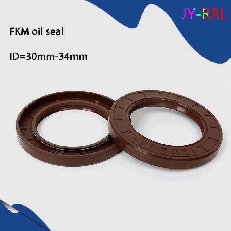 

1Pcs TC/FB/TG4 FKM Framework Oil Seal ID 30mm 32mm 34mm OD 40-75mm Thickness 5-12mm Fluoro Rubber Gasket Rings