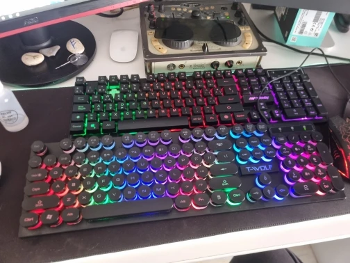 Shadow mechanical feeling, keyboard, desktop computer, laptop, esports game, illuminated wired keyboard photo review