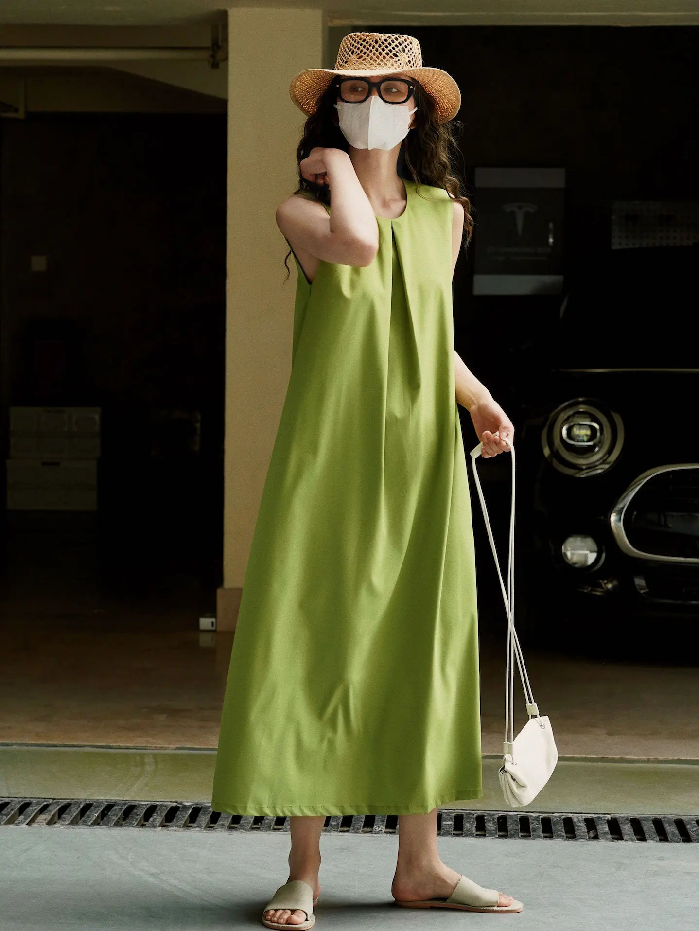 

new woman cozy long dress with zipper