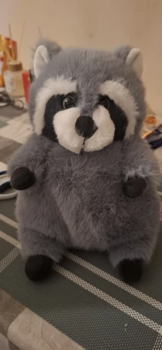 Gray Raccoon Plush Toy Pillow photo review