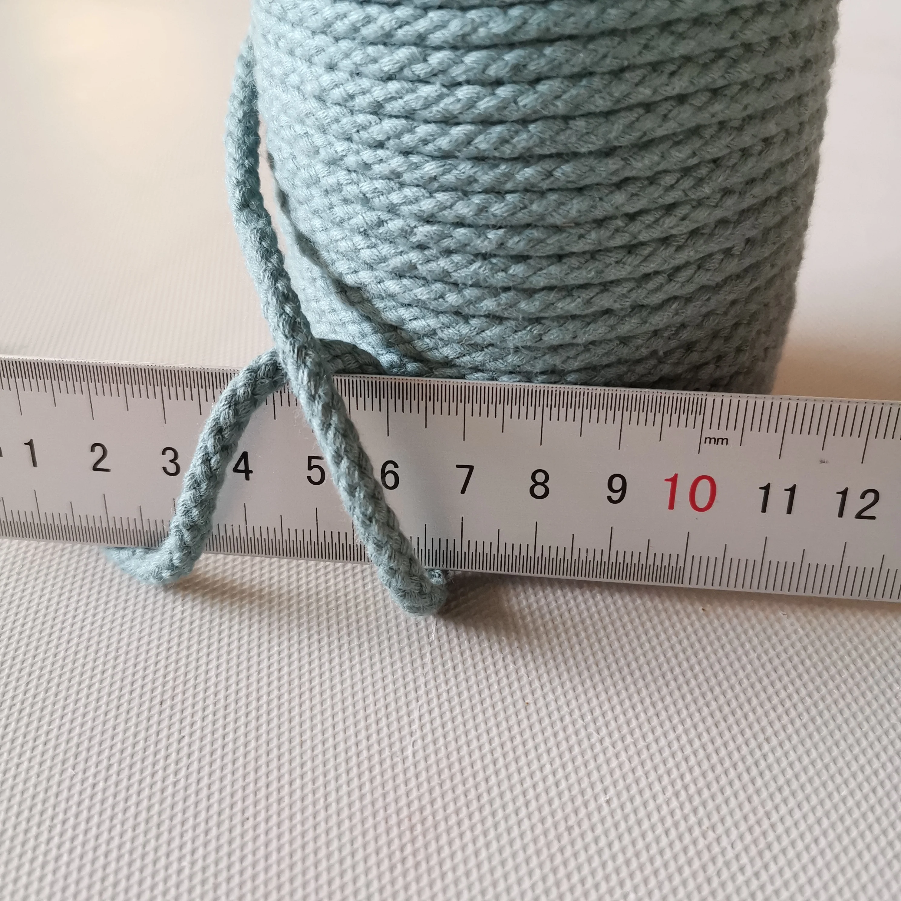Ropemate Colorful 4mm 8 Strands Cotton Rope Hollow Braided Cord Macrame or Garment