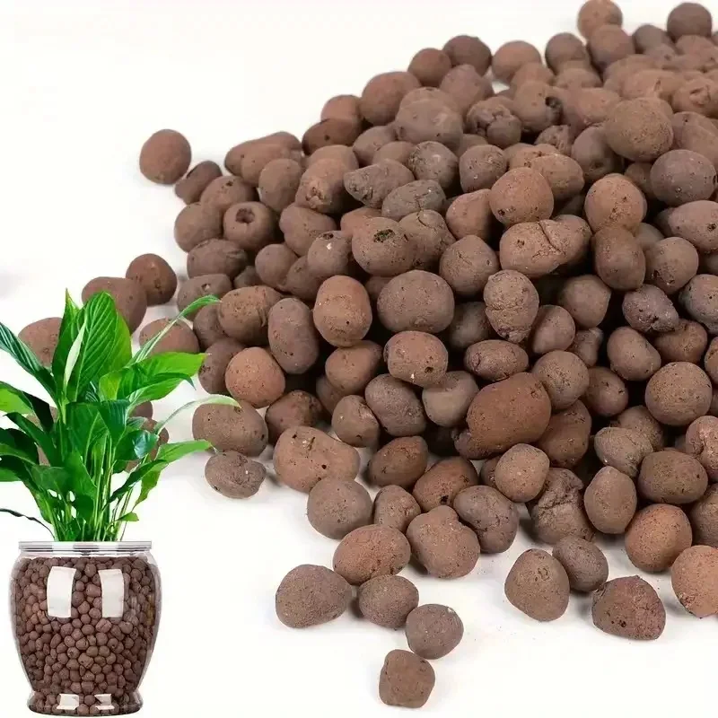 100/200/500g Clay Pebbles Hydroponic Rocks Organic Ceramsite Grow Media for Horticultural Orchids Drainage porous soil matrix