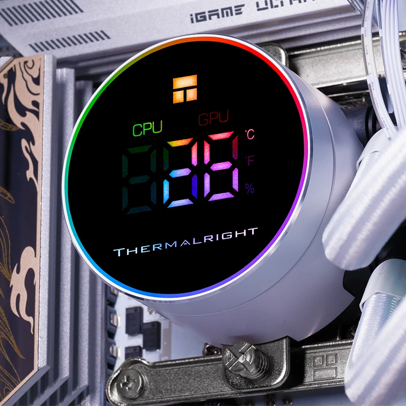 THERMALRIGHT FROZEN MAGIC DIGITAL ARGB V2 Integrated Digital Display Water Cooling Radiator, Wireless Splicing Fan LGA1851 AM5 - Image 3