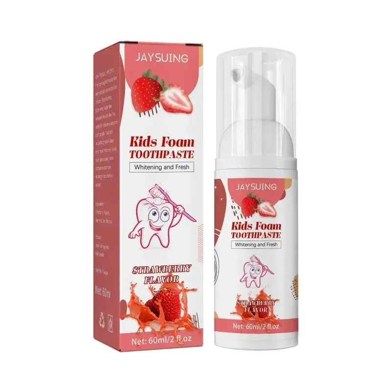 Children Foam Toothpaste Yellow Teeth Stain Removal Gingiva Protection Whitening Brighten Deep Cleaning Teeth Mousse Kids teeth whitening product teeth whitening essence teeth health product