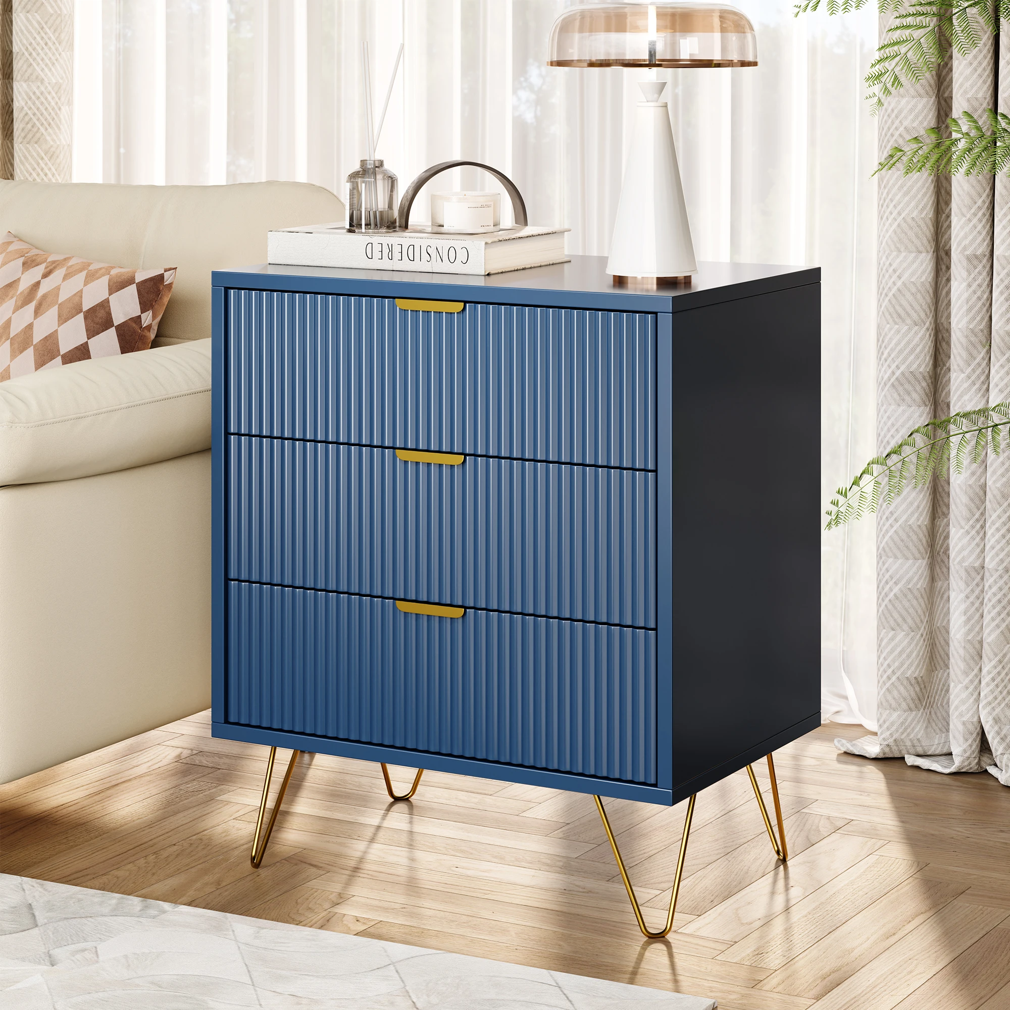 Rosahqnda Sideboard, Küchenschrank, Aufbewahrungsschrank mit 2 Türen, für Küche, Wohnzimmer, Flur und Esszimmer – Detail 6