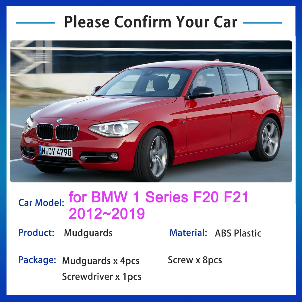 Guardabarros para BMW serie 1 F20 F21, aleta de barro, protector contra  salpicaduras, accesorios de coche, styline, delantero y trasero, 4 Uds. -  AliExpress