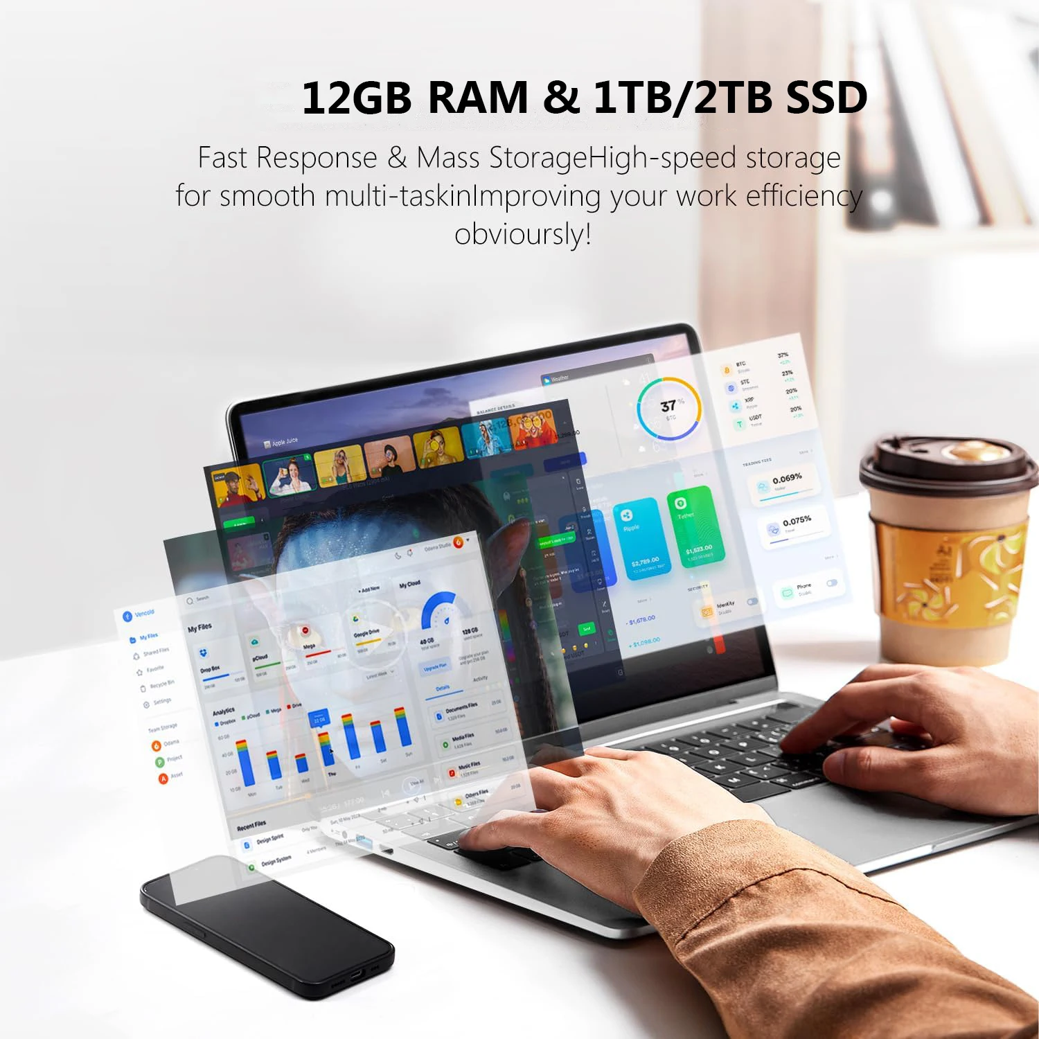 14.1" Laptop Computer Intel Core i7 9850H Laptop Gaming Windows 11 12GB RAM 1TB 2TB SSD Laptops Portable Notebook PC Office Study - immagine 5