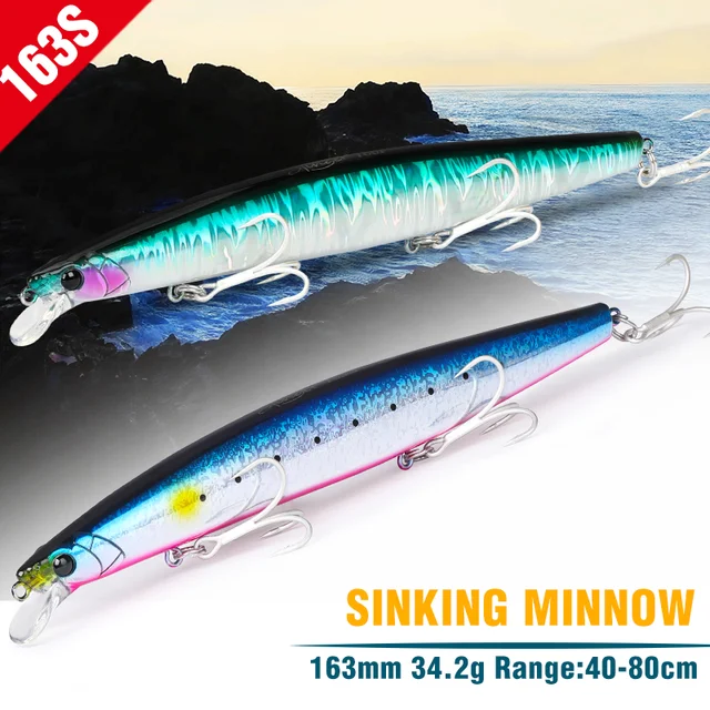 TSURINOYA STINGER 163S Sinking Minnow SW Game Fishing Lure